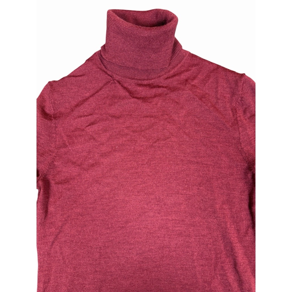 Brooks Brothers Merino Wool Turtleneck Sweater Womens Small Burgundy Long Sleeve - Picture 3 of 12